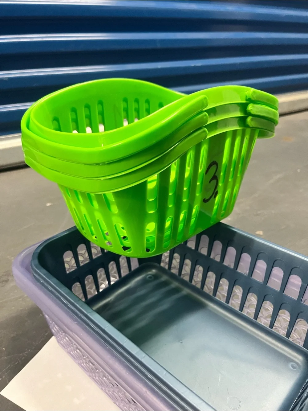 Mixed Set of Plastic Baskets